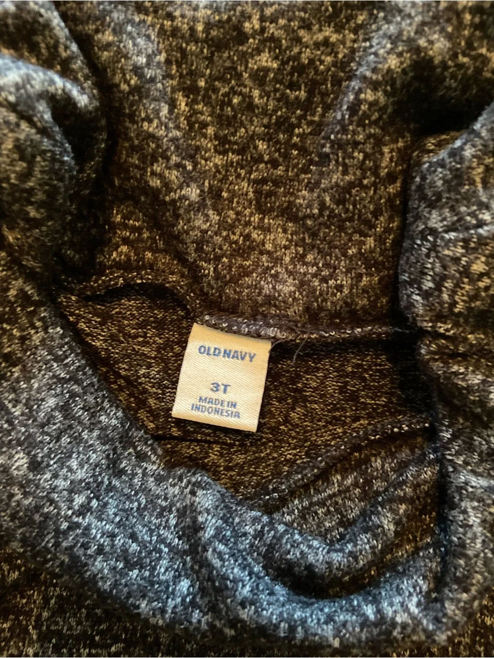 Old Navy 3T heathered grey/black long sleeve turtleneck dress